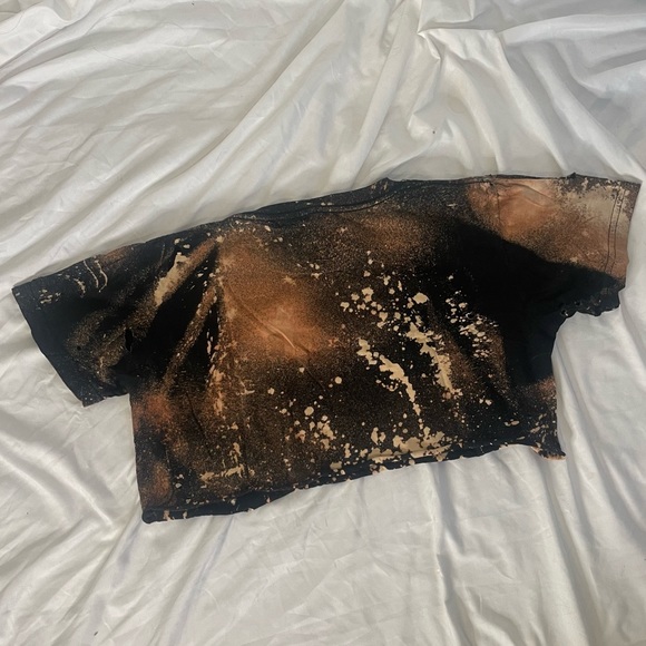 BLEACH DYED + DESTRUCTED YEEZUZ CROP TEE - Picture 3 of 3